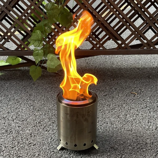 Camping Wood Stove Stainless Steel Outdoor Smokeless Fire Pit