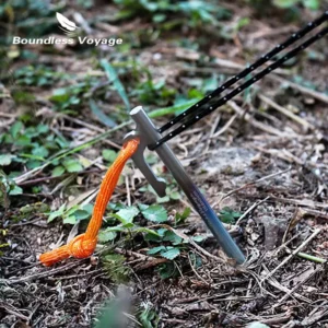 6pcs Heavy Duty Titanium Alloy Camping Tent Stakes