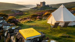 Professional header image for list-based article: What Is Glamping? Your Complete Guide to Glamping in Scot...