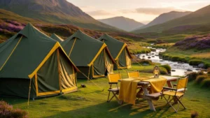 Professional header image for list-based article: What Is Glamping? (And Why Scotland Might Be the Best Pla...